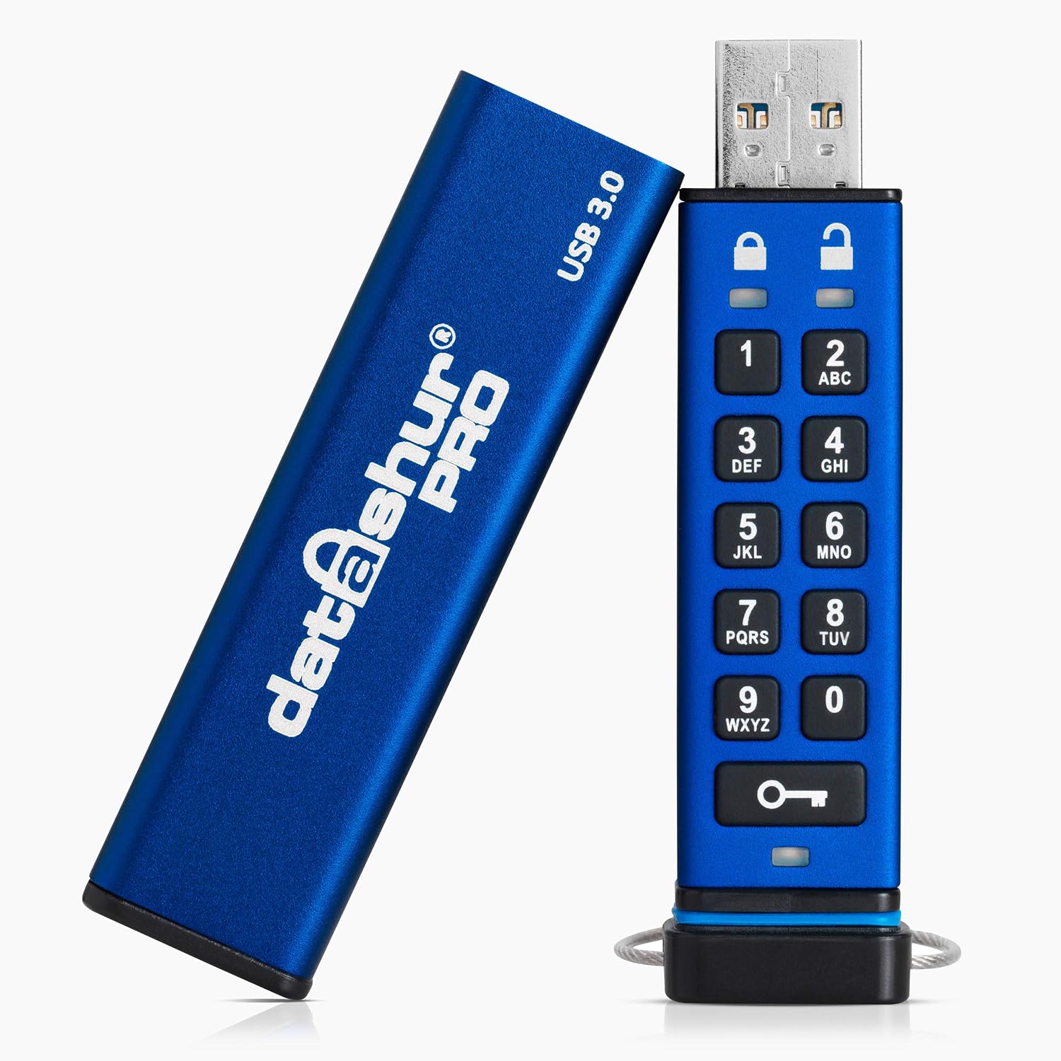 Detalle de iStorage datAshur PRO 64 GB – szyfrowana pamięć USB z PIN-em, AES-XTS 256-bit i IP57