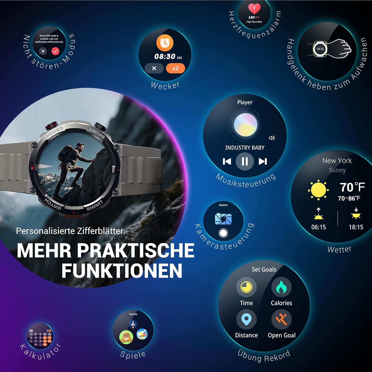 Thumbnail 6 de Blackview W50pro Smartwatch 100 Tage