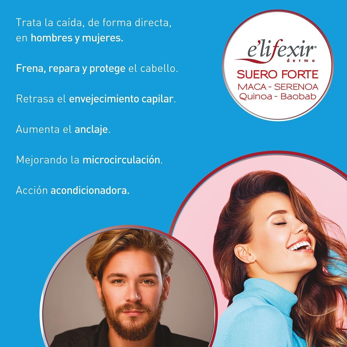 Detalle 1 de Elifexir Siero Forte Anticaduta Ridensificante Capillare – 125 ml + 35 ml mini