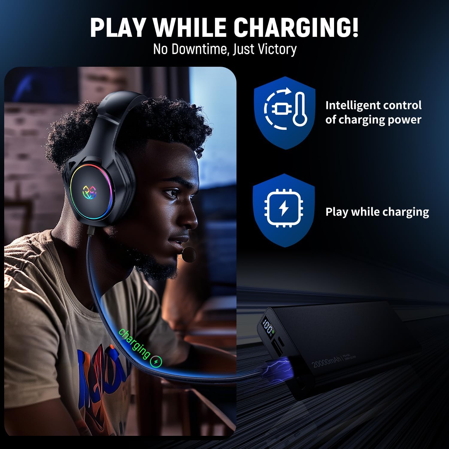 Thumbnail 6 de Tatybo Wireless Gaming Headset 40H+
