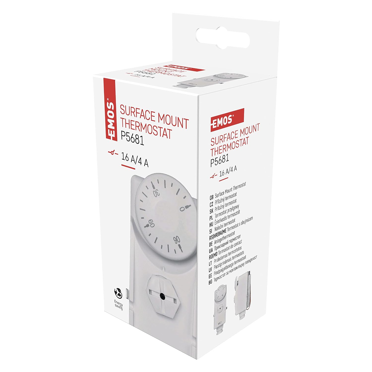 Detalle 2 de EMOS Anlegethermostat mit Drehknopf (analoger Rohranlegethermostat) – 0 bis 90 °C