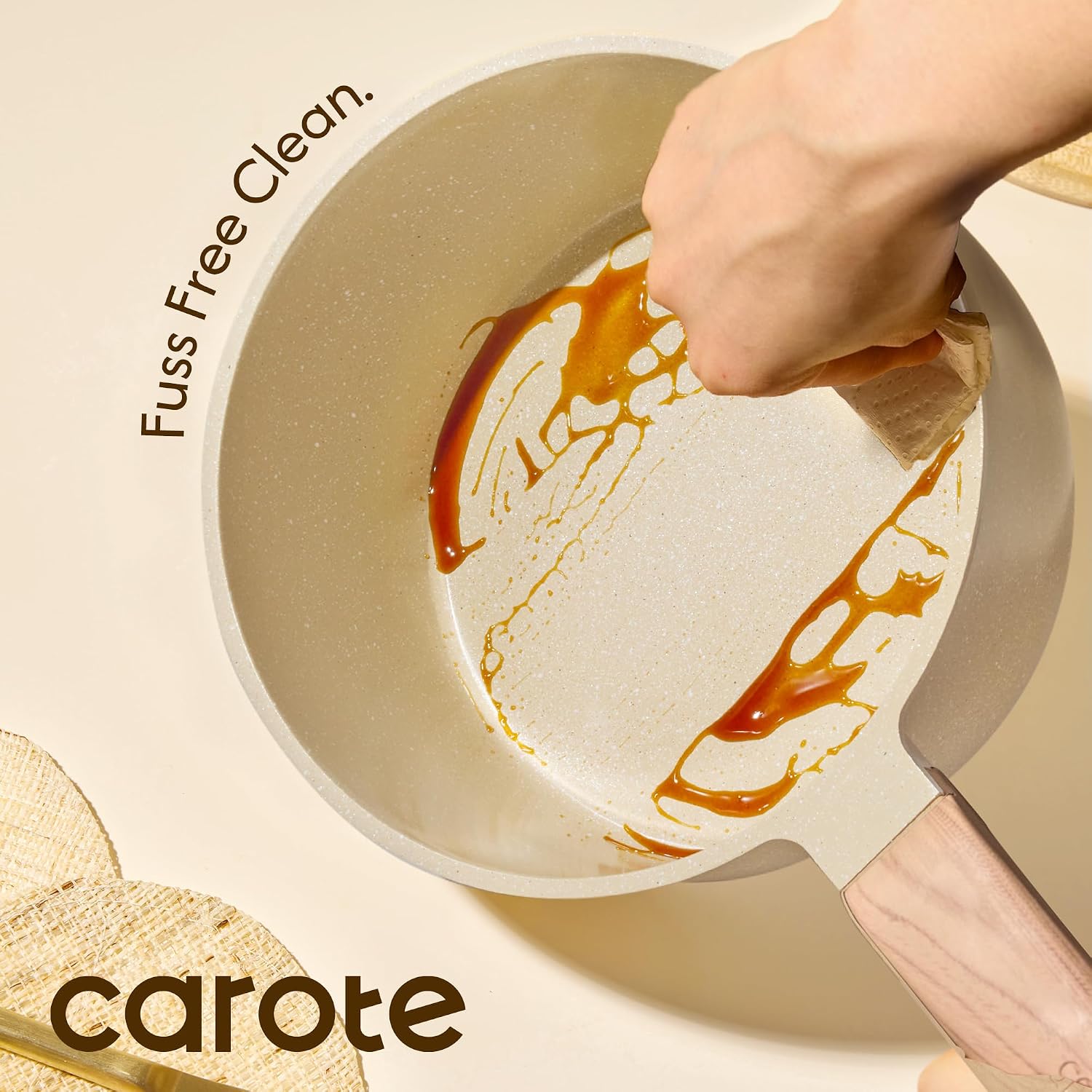 Thumbnail 6 de CAROTE 1.6Qt & 3.0Qt Sauce Pan Sets with Lid Ceramic Nonstick (PFOA Free)
