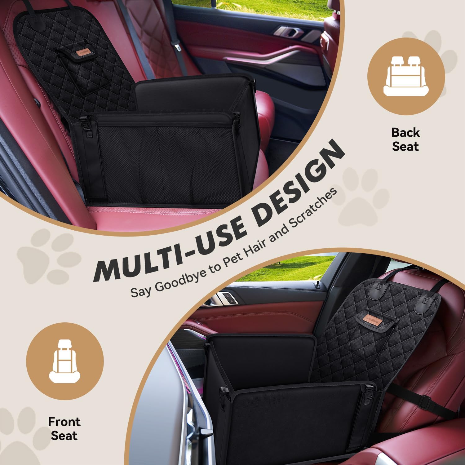 Thumbnail 3 de Looxmeer Hunde Autositz Extra Stabiler 600D