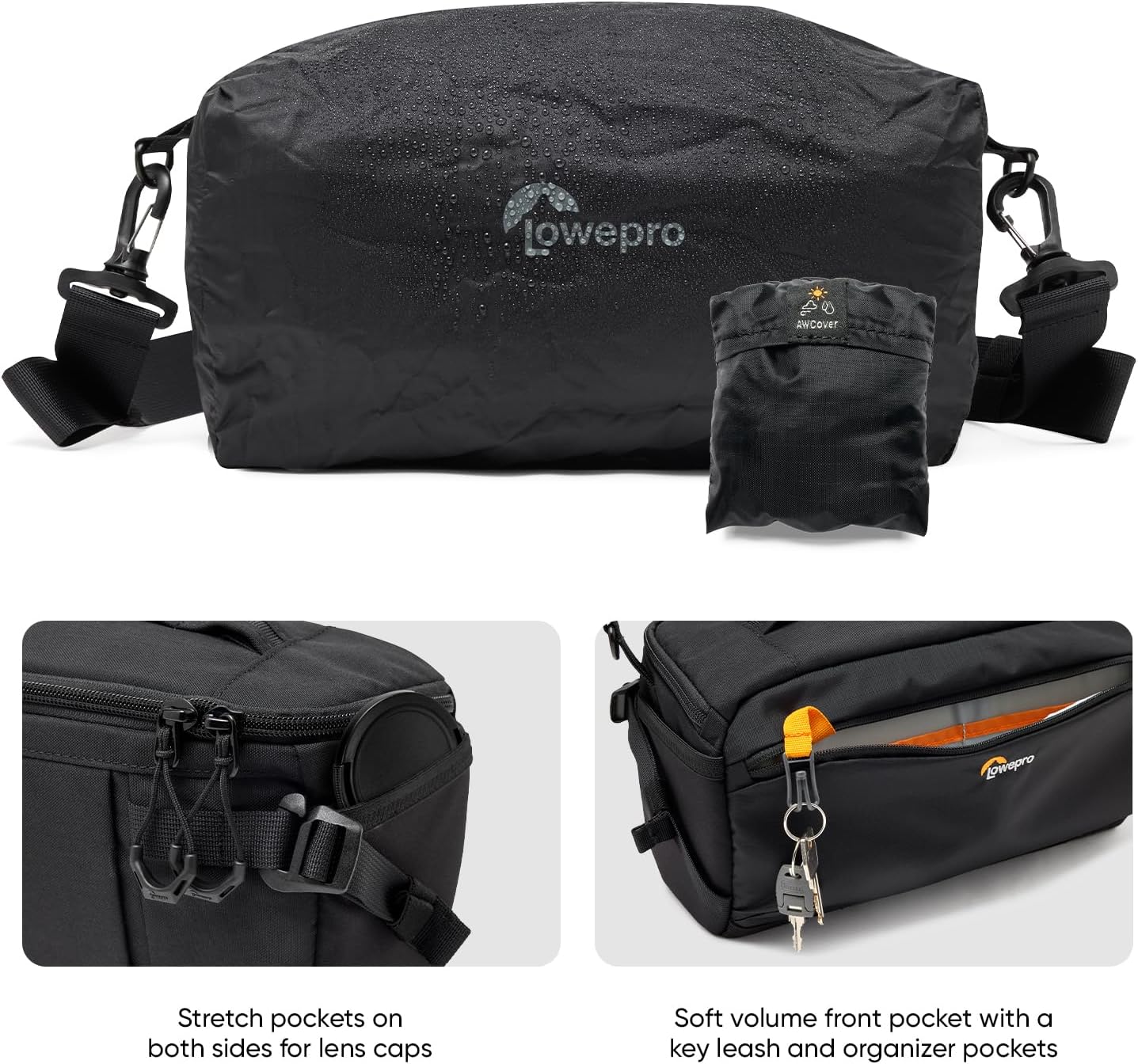 Thumbnail 2 de Lowepro ProTactic Lite SLX 120 AW III : sac photo bandoulière léger 5 L avec housse anti-pluie