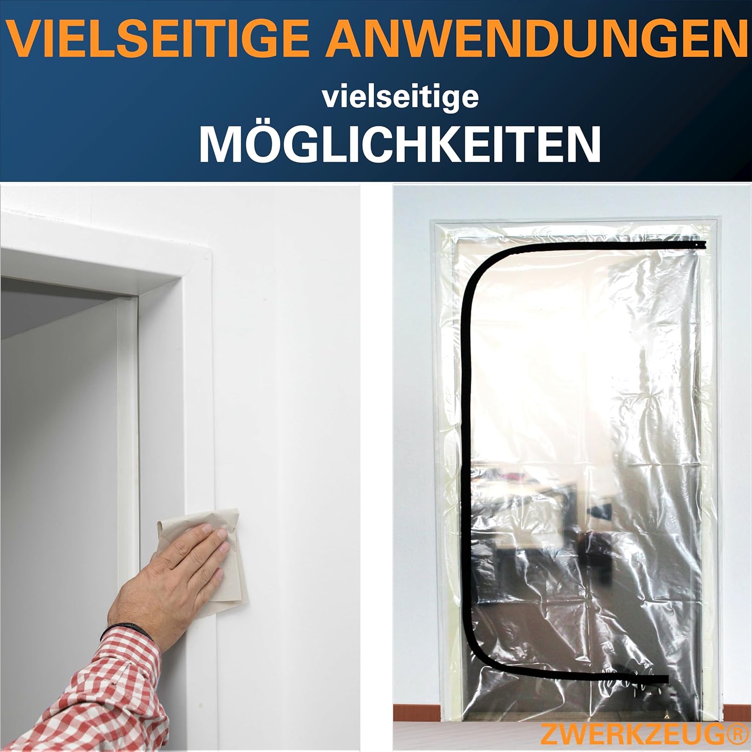 Thumbnail 6 de ZWERKZEUG Staubschutztür 220 x 120 cm Extra stark