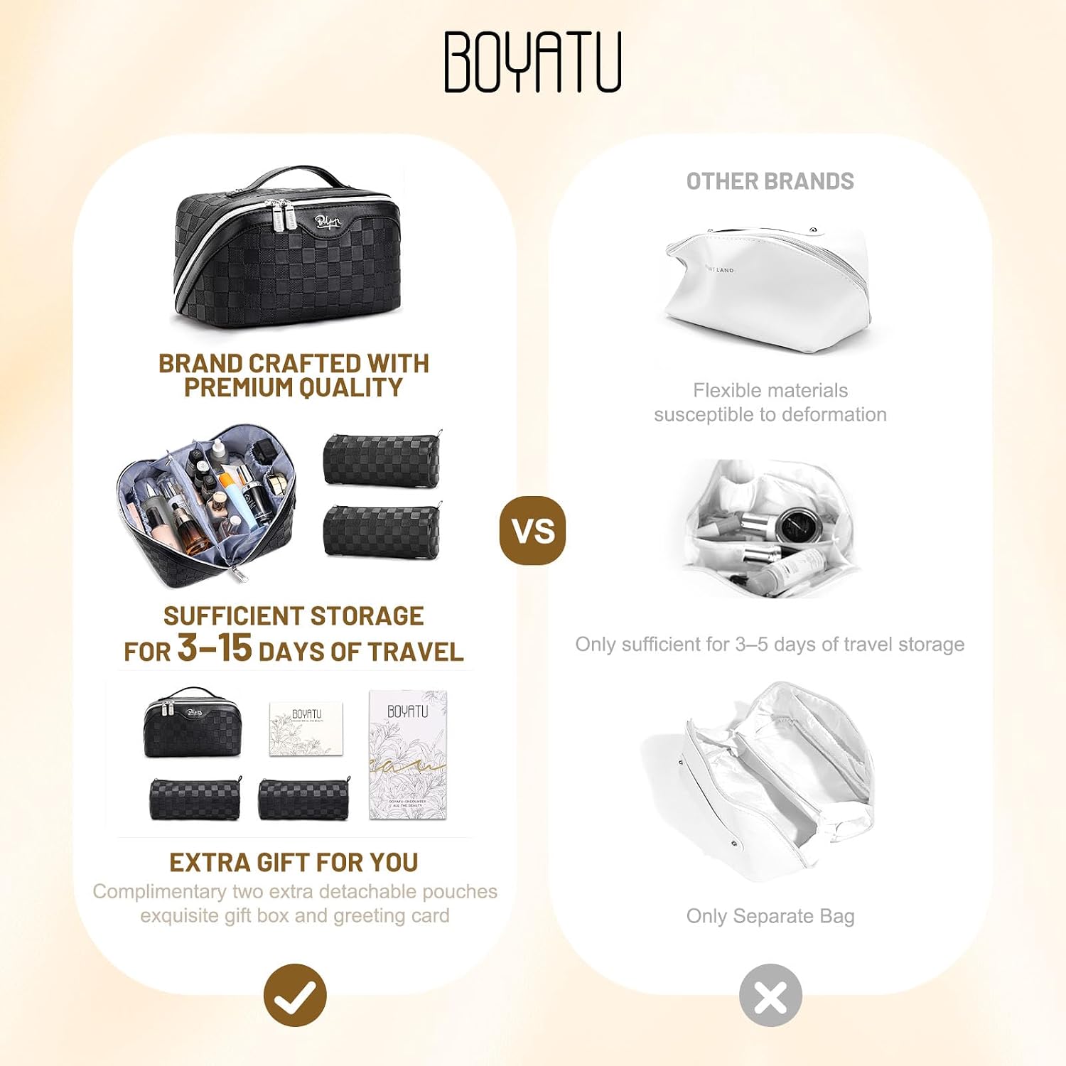 Thumbnail 1 de BOYATU Travel Makeup Bag 9.25in