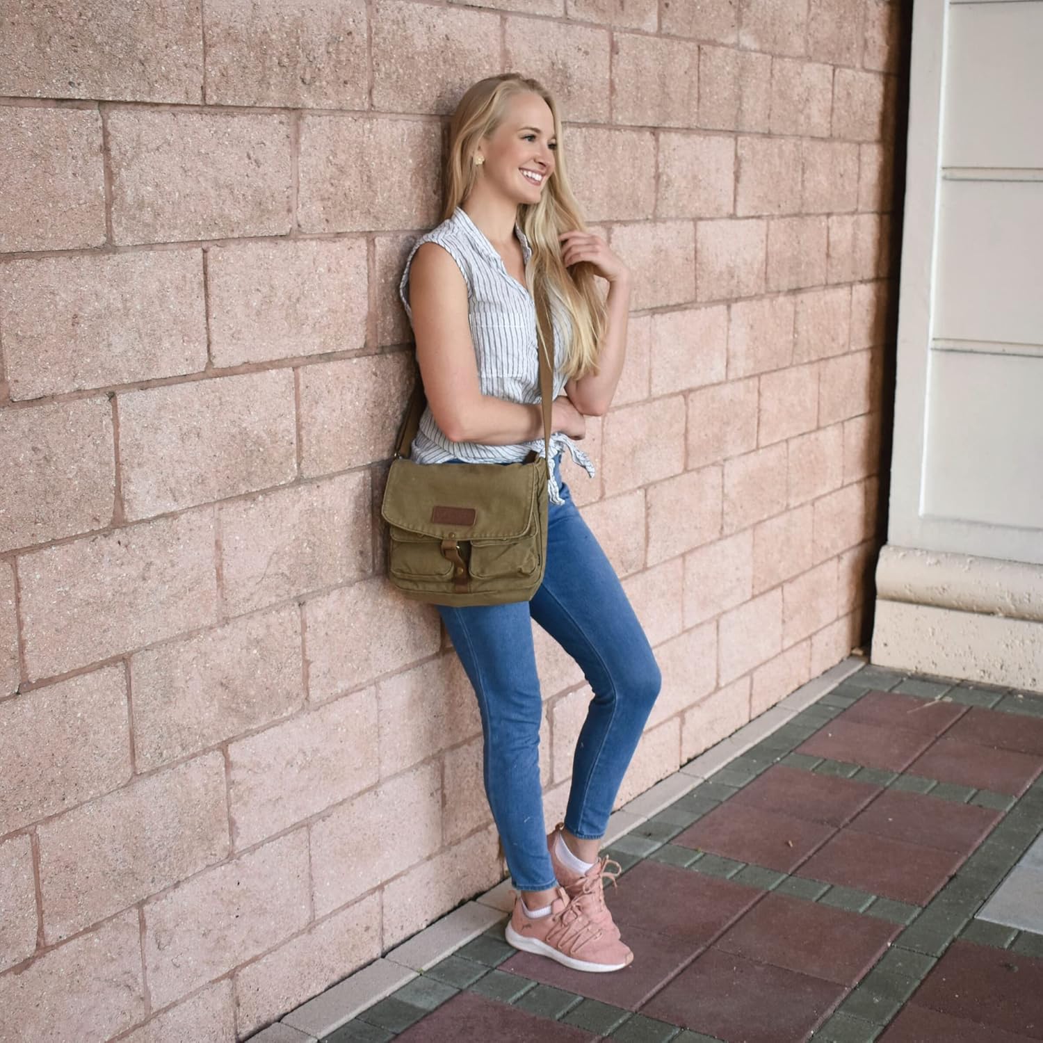 Thumbnail 1 de GOOTIUM 30624 Vintage Canvas Messenger Bag (Men’s Shoulder Bag)