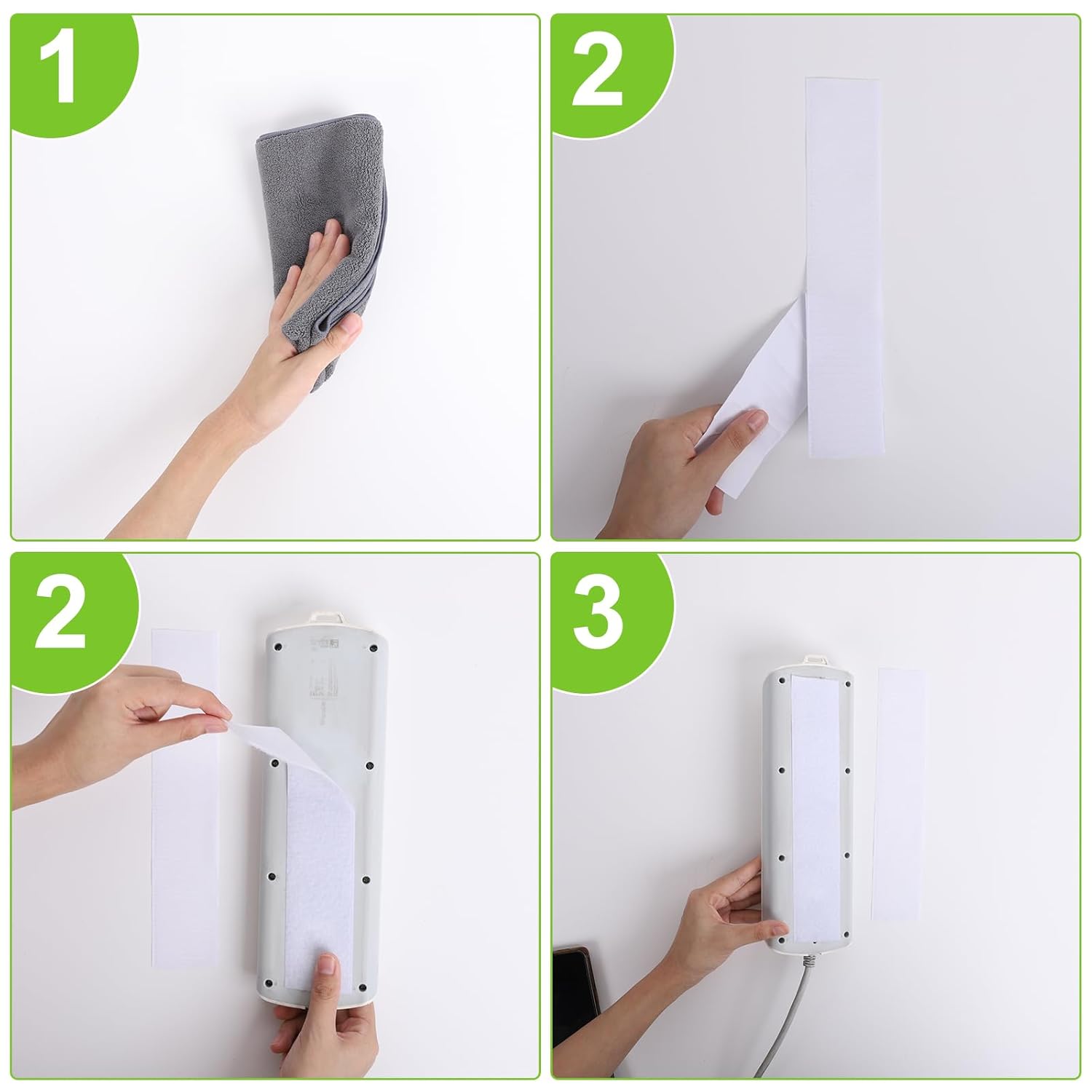 Thumbnail 6 de AiQInu nastro di fissaggio in feltro adesivo biadesivo Hook & Loop 5 m x 20 mm (2 rotoli)