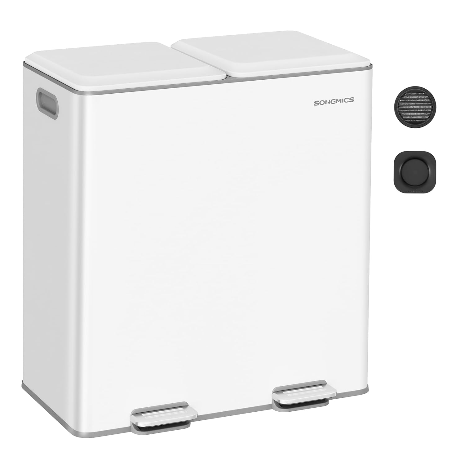 Detalle de SONGMICS Double Trash Can, 2 x 8 Gallon