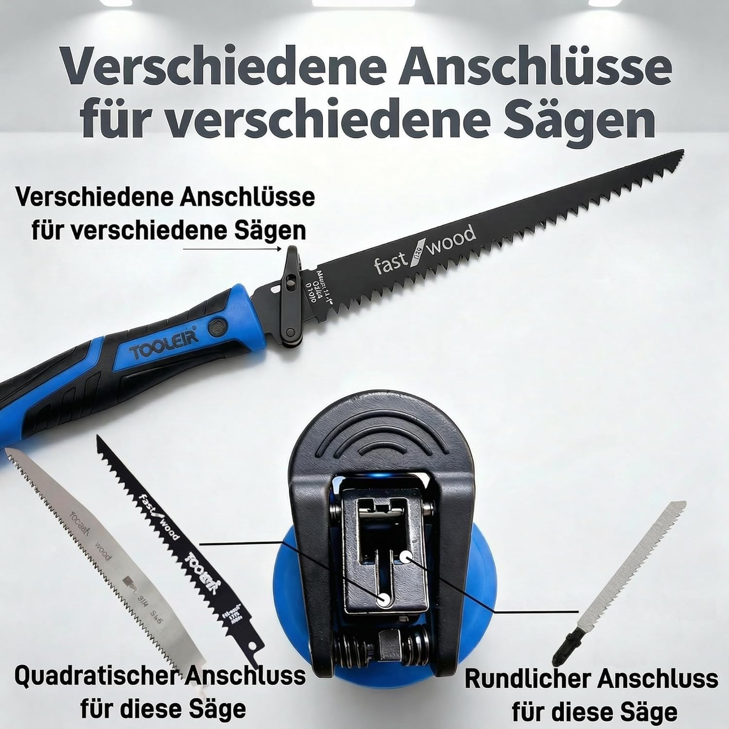 Detalle 2 de Magicbox 8-in-1 Metallsäge-Set Blau mit 8 austauschbaren Sägeblättern