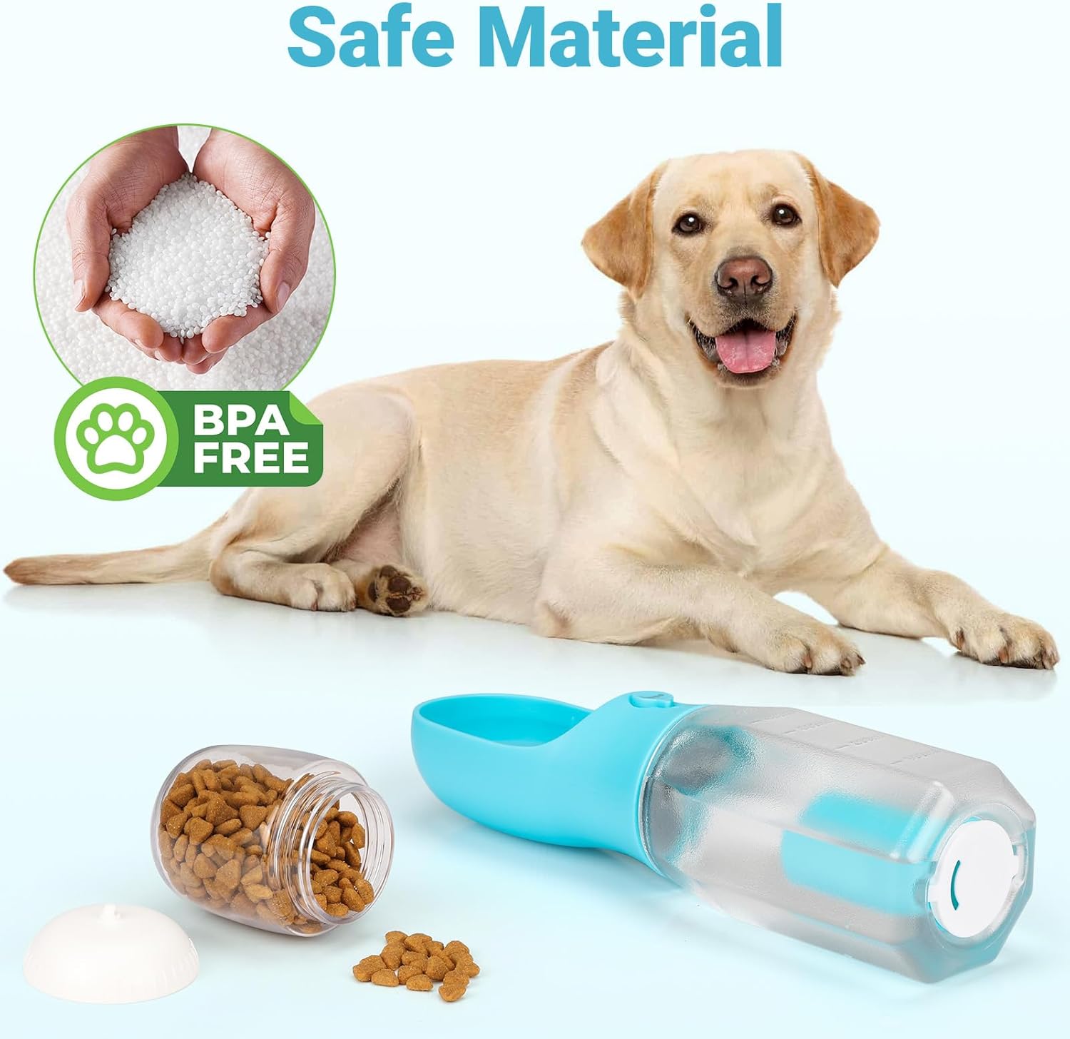 Thumbnail 2 de Zivacate gourde d’eau pour chien 600 ml avec distributeur, récipient alimentaire 100 g et sacs à caca