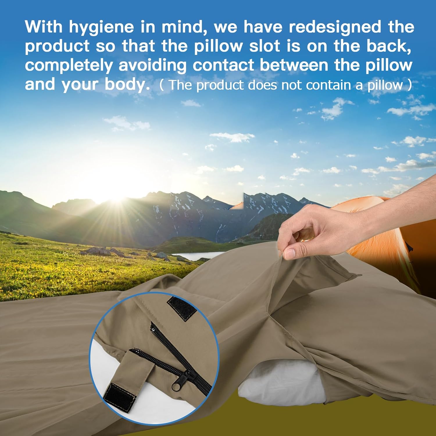Thumbnail 3 de JAICOM Sleeping Bag Liner (Ultralight Travel Sheet) 220 x 90 cm