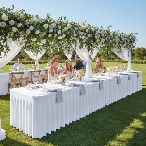 Thumbnail 2 de HolidayIdeas 30x96 Inch Spandex Tablecloths 4 Pack 🎉