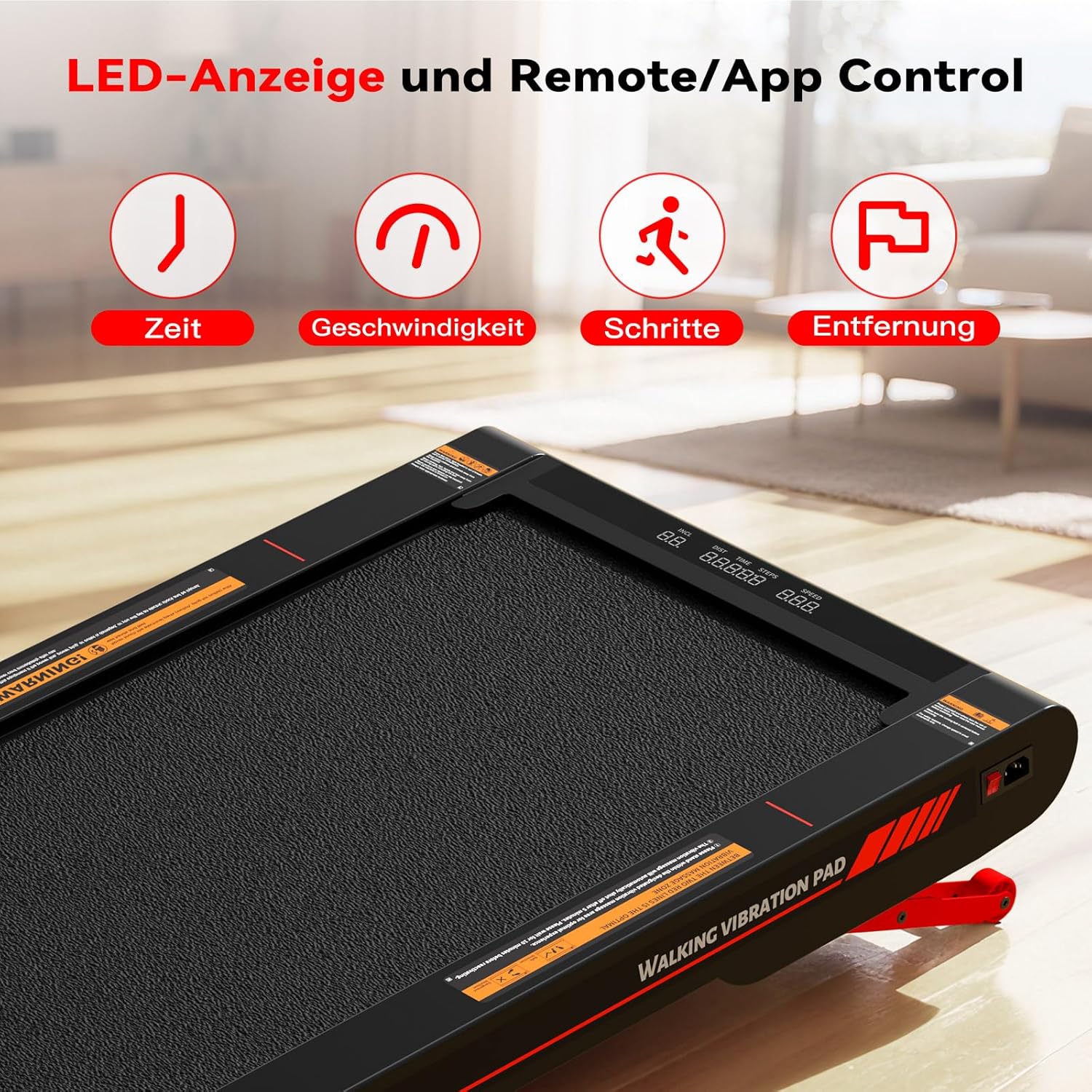 Thumbnail 4 de Sperax 4-in-1 Walking Vibration Pad Laufband für Zuhause & Büro (App, LED-Display, 0,3–6 km/h, Neigung 0–10%, 400 W)