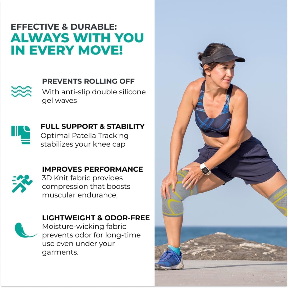 Detalle 2 de Modvel Knee Compression Sleeve 2-pack for Running ๐โ