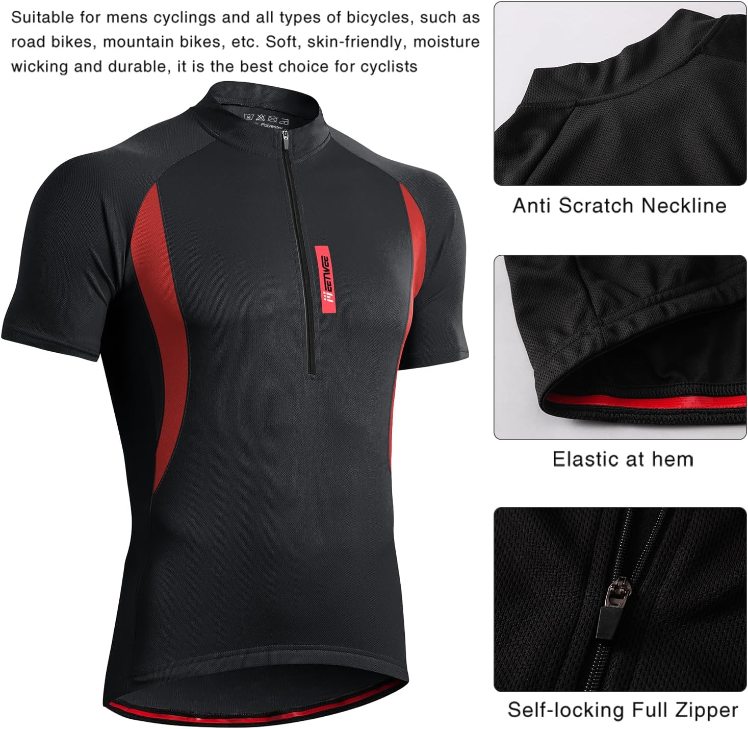 Detalle 2 de Maglia ciclismo 100% poliestere MEETWEE