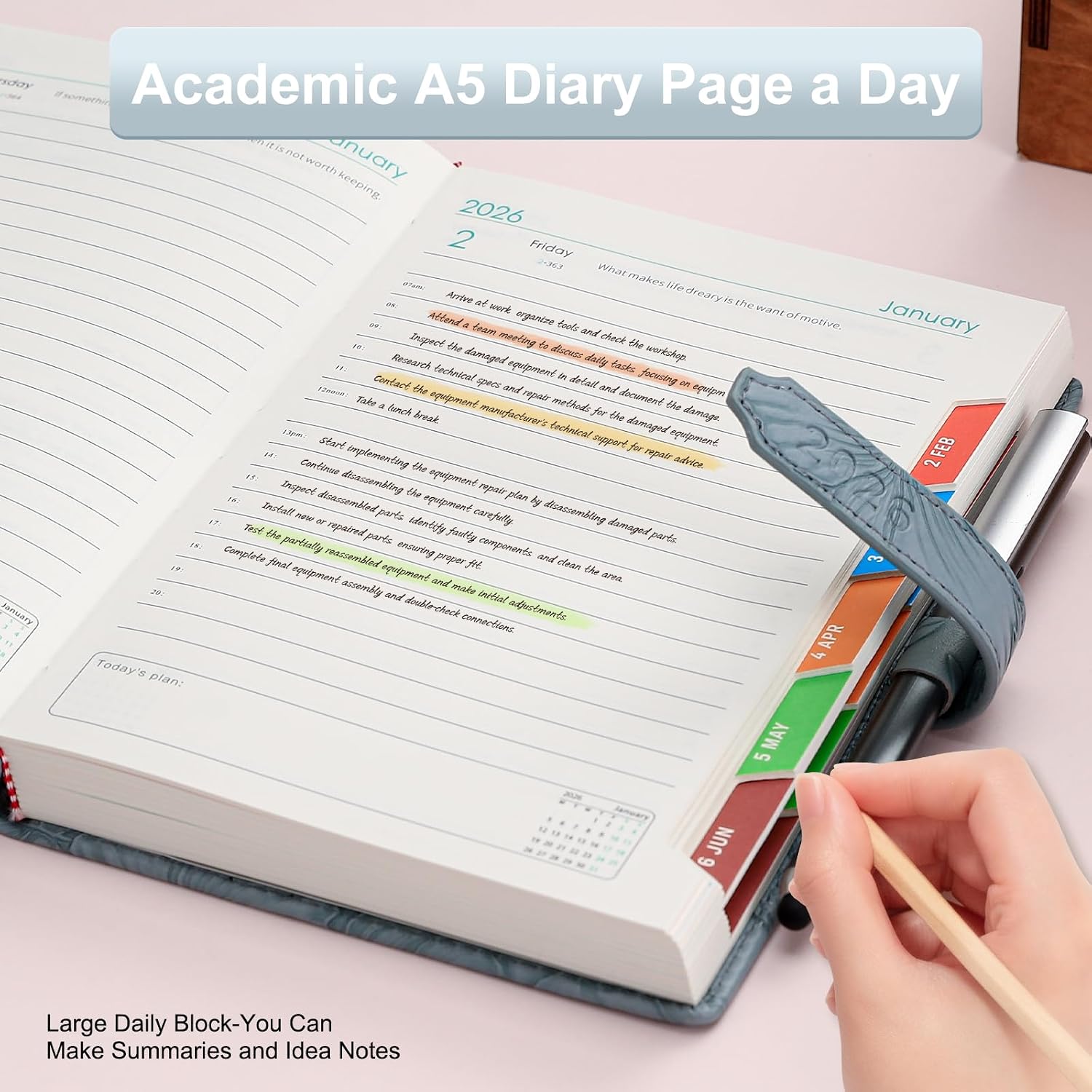 Thumbnail 4 de Goldaypln Agenda accademica 2026 A5 giorno per pagina