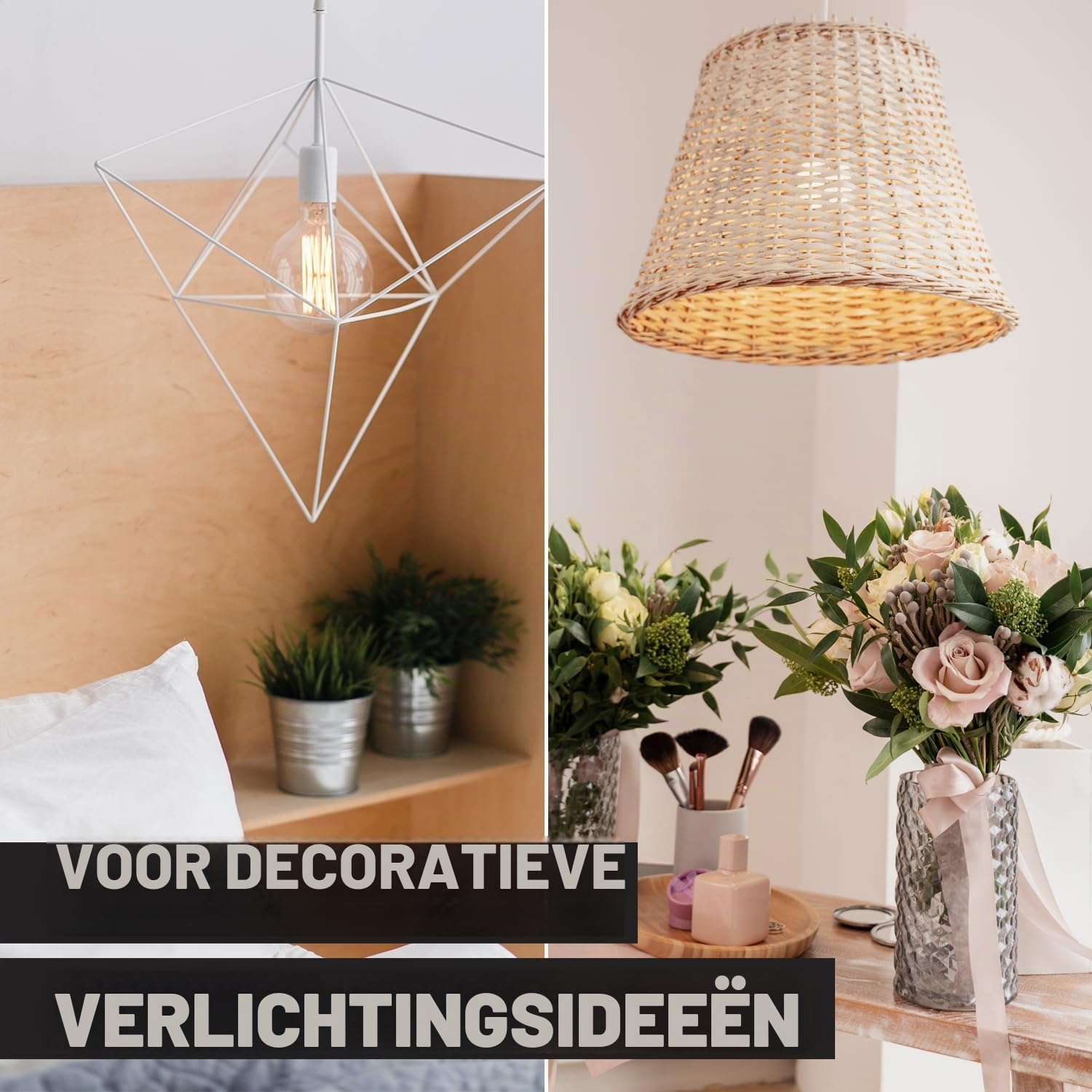 Detalle de greate 505001 E14-lamphouder met schakelaar, witte kabel van 3,5 meter