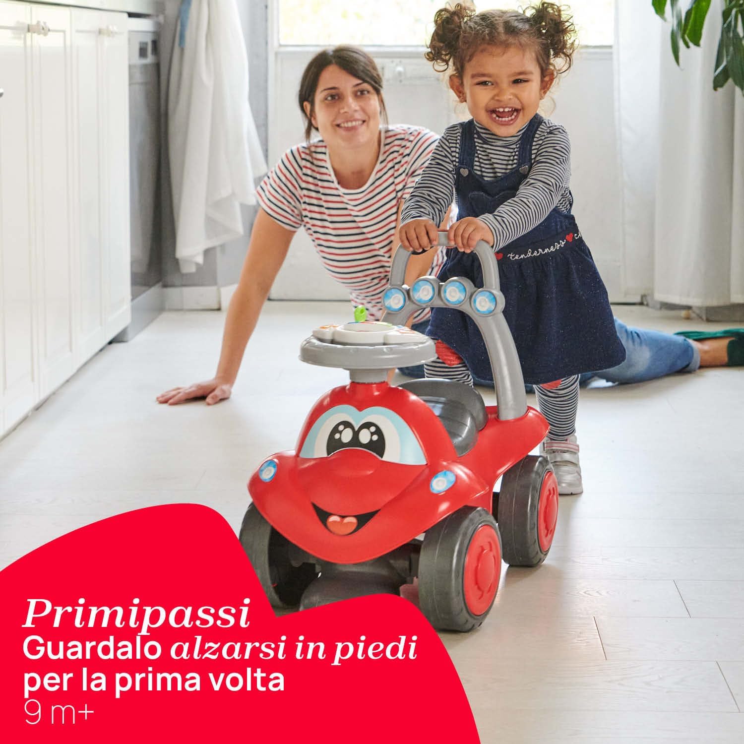 Thumbnail 5 de Chicco Billy Walk&Ride Eco+ 2-in-1: girello e cavalcabile evolutivo in plastica riciclata (Rosso)