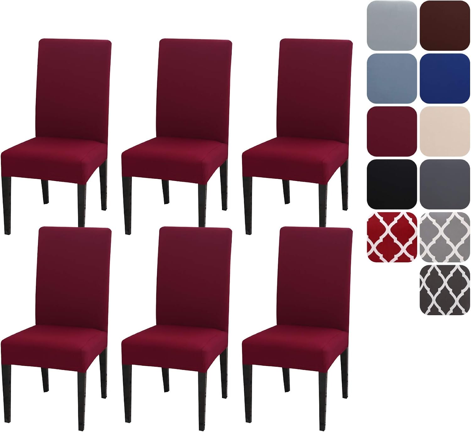 Detalle de Housse de Chaise Extensible Lot 4/6 45–65 cm