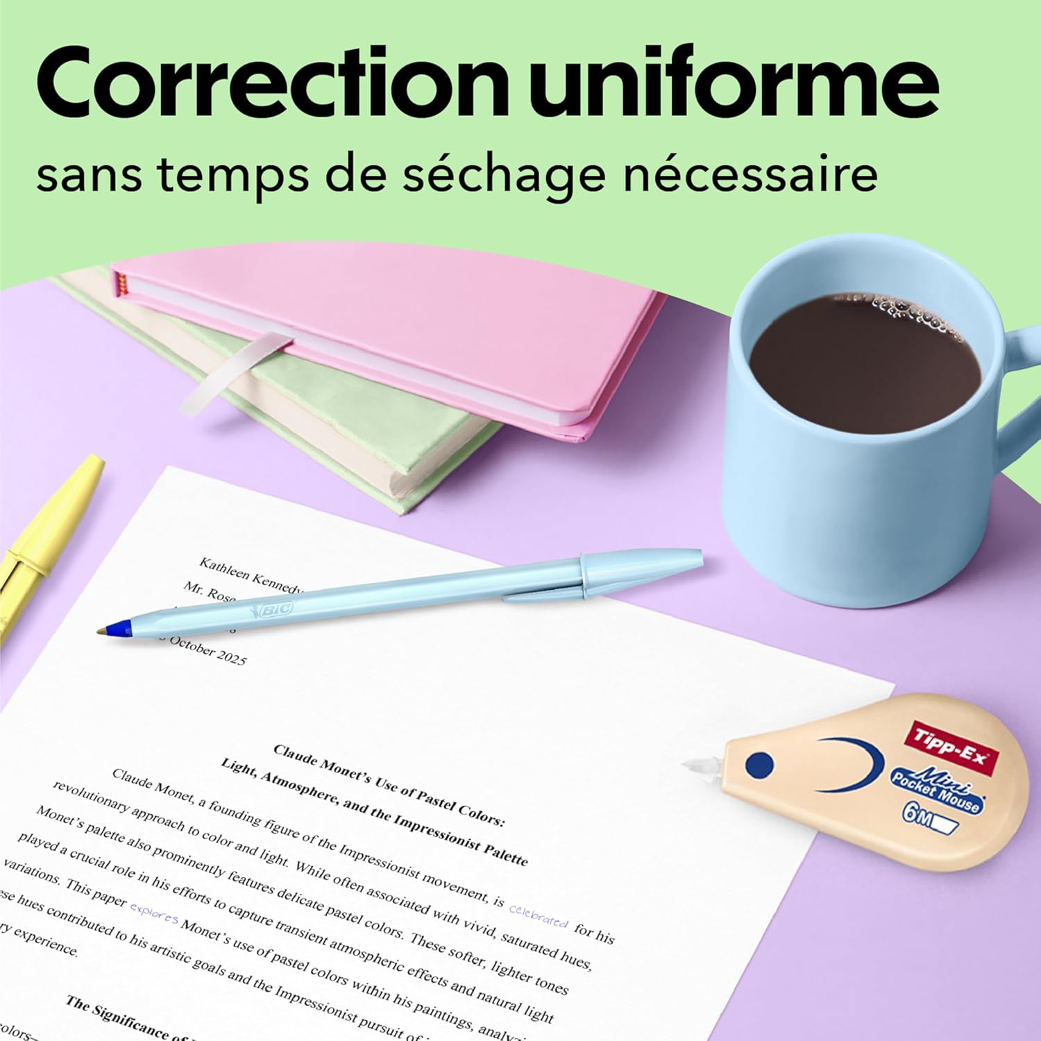 Thumbnail 4 de Tipp-Ex Mini Pocket Mouse – Rubans correcteurs pastel (6 m, 5 couleurs pastel + 1 transparent) – pack de 6 par BIC