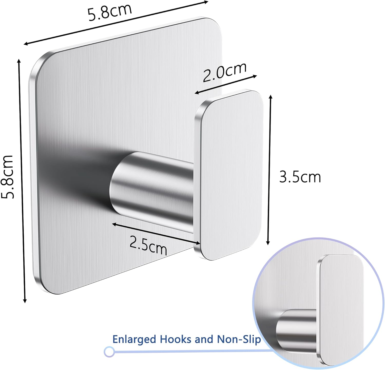 Thumbnail 5 de Aikzik Large Self Adhesive Hooks 4 Pack 10kg