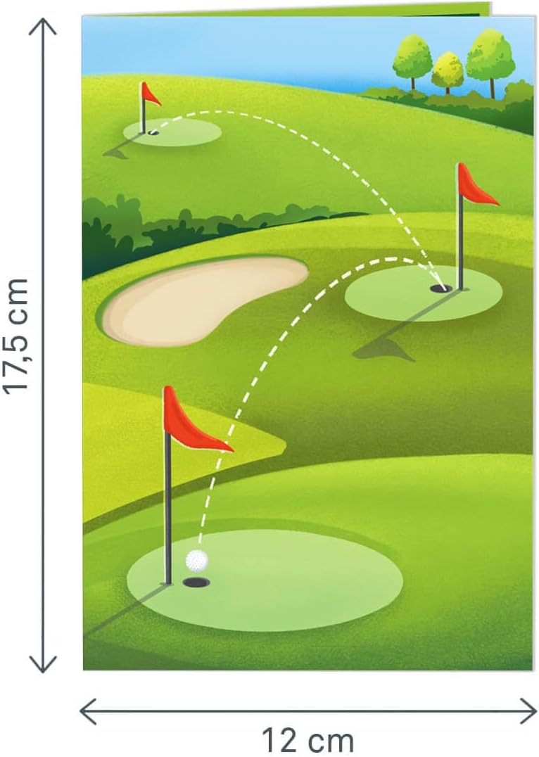 Thumbnail 3 de papercrush Carte pop-up de golf 3D pour anniversaire (caddy qui se déploie)