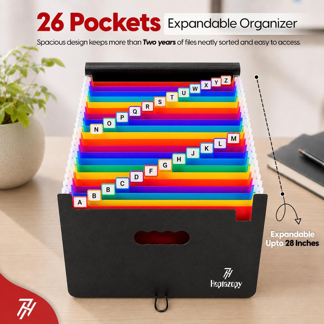 Detalle de Heptazopy File Organiser 26-folder A4 document organiser