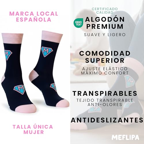 Thumbnail 6 de MEFLIPA Calcetines divertidos para mujer en caja de regalo (talla única ajustable 35-42)