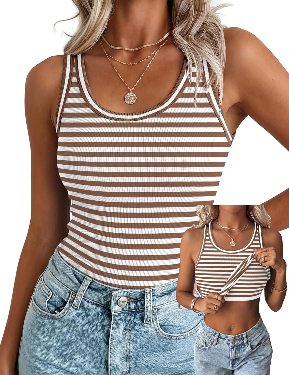Thumbnail 6 de Zeagoo Ribbed Tank Top