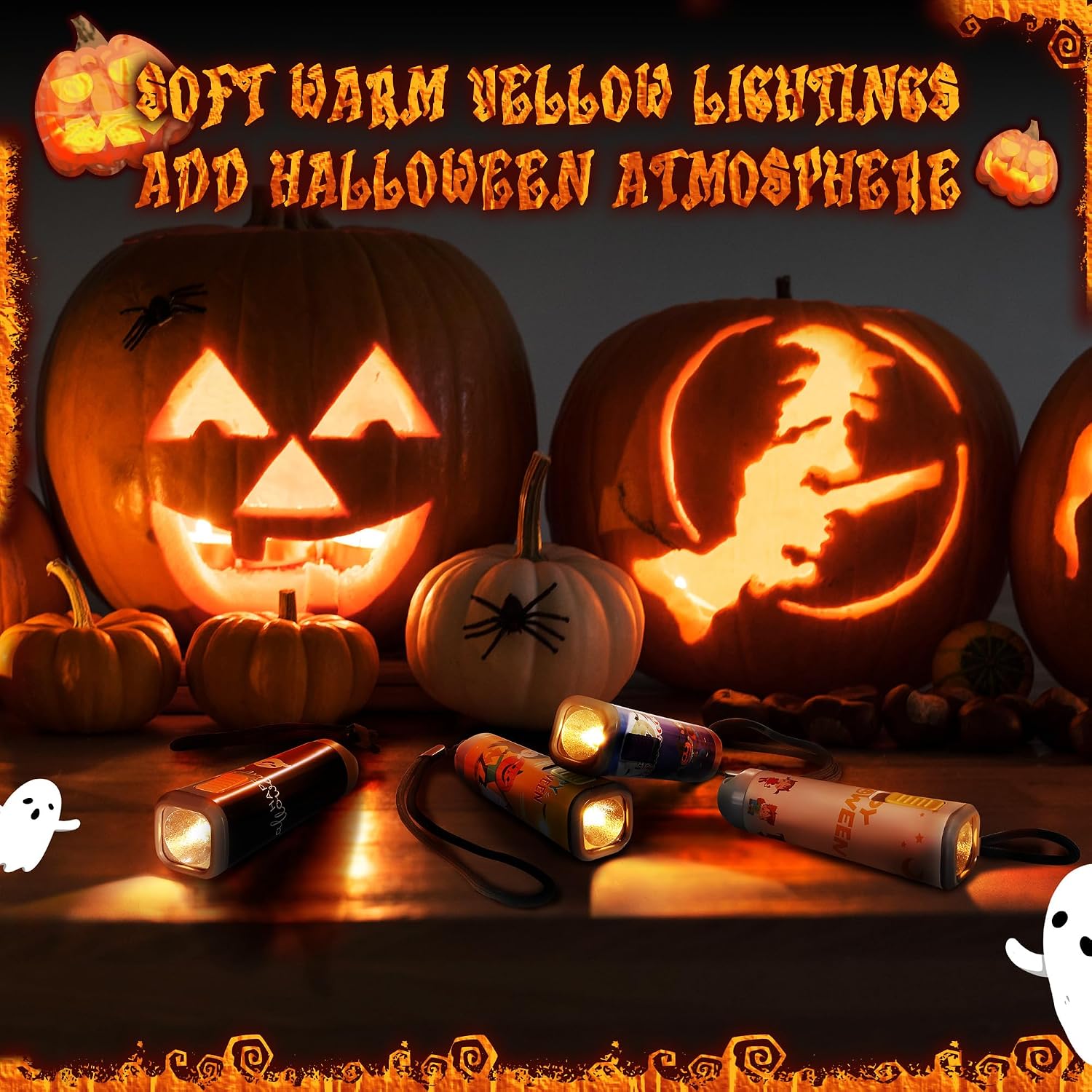 Thumbnail 6 de EverBrite E012066 Halloween-zaklamp, oranje ledlamp van 1 W