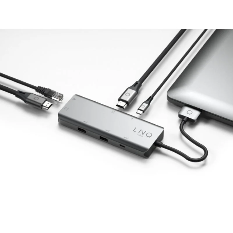 Detalle 2 de Linq 7en2 Pro: Hub 2xUSB-C, USB-A, HDMI y más 🌐