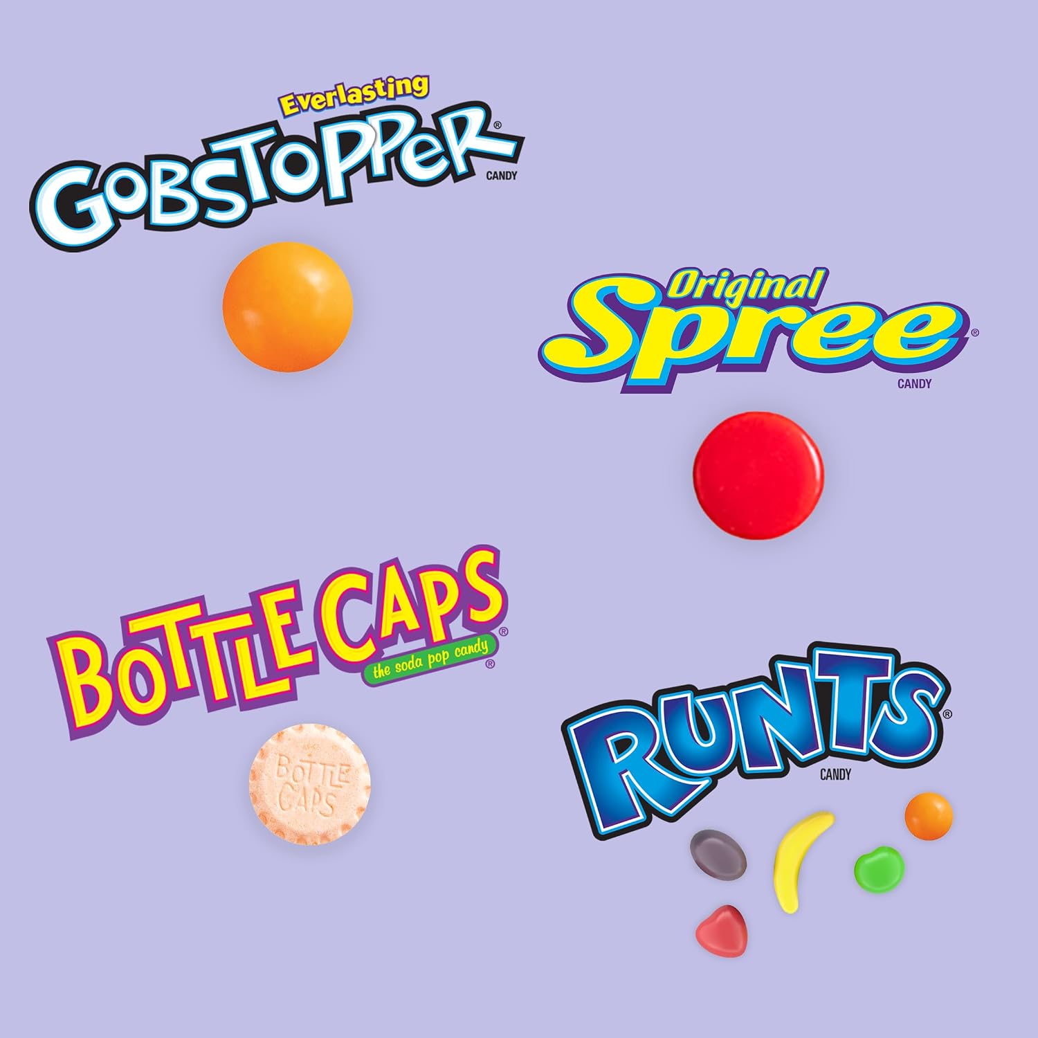 Detalle 2 de Ferrara Gobstopper & Spree Nostalgic Party Mix, 36.5 oz, 100-Count Hard Candy