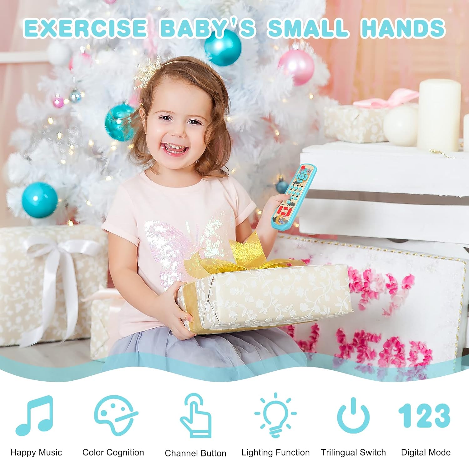 Detalle de Aolso Toy Remote Control: Educational Baby TV Style Toy for 6–18 Months to 3 Years