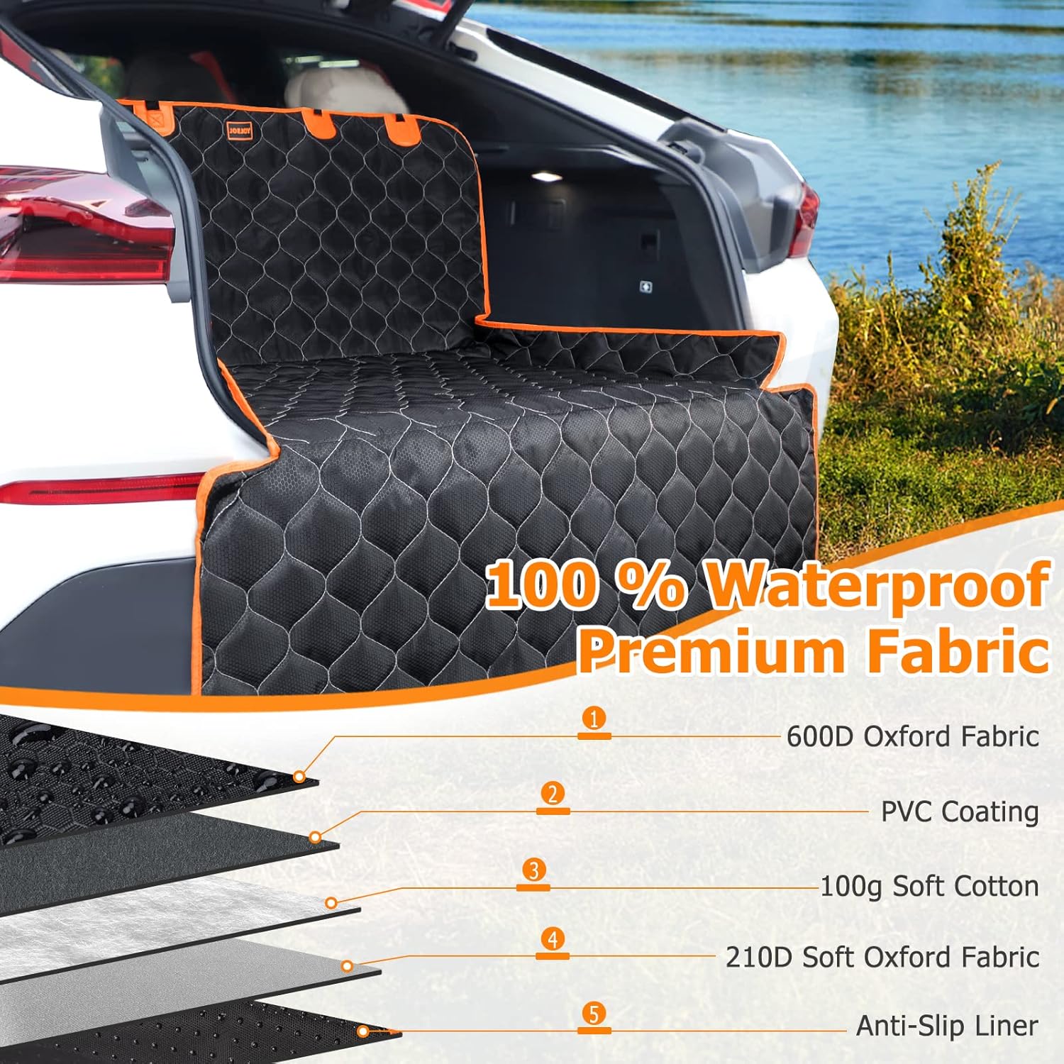 Detalle 2 de JOEJOY Car Boot Liner for Dogs — Waterproof Boot Protector