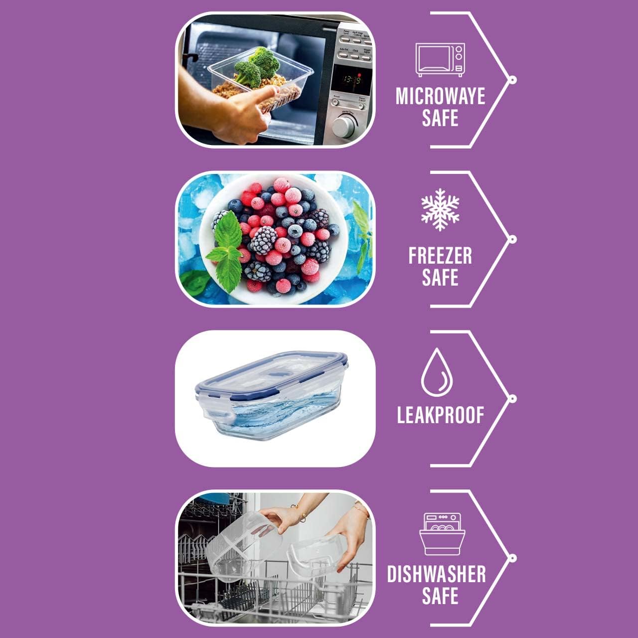 Thumbnail 2 de TAVIALO Gourmet Juego de 6 Fiambreras Antifugas y Microondas 🍱