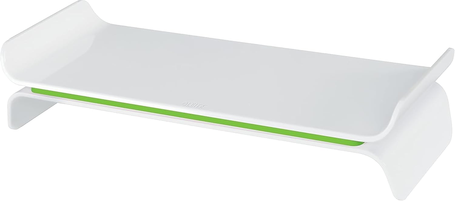 Thumbnail 6 de Leitz Support Ergo pour Moniteur PC/Portable — Rehausseur ergonomique jusqu’à 24" (20 kg) et rangement clavier, Blanc 64340001