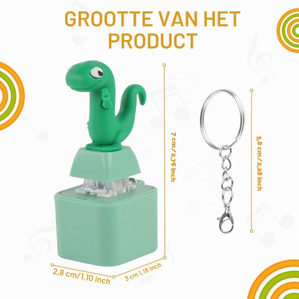Detalle 2 de AUAUY 5702860 toetsenbord-fidgetsleutelhanger, oplaadbaar met geluid en ledlicht