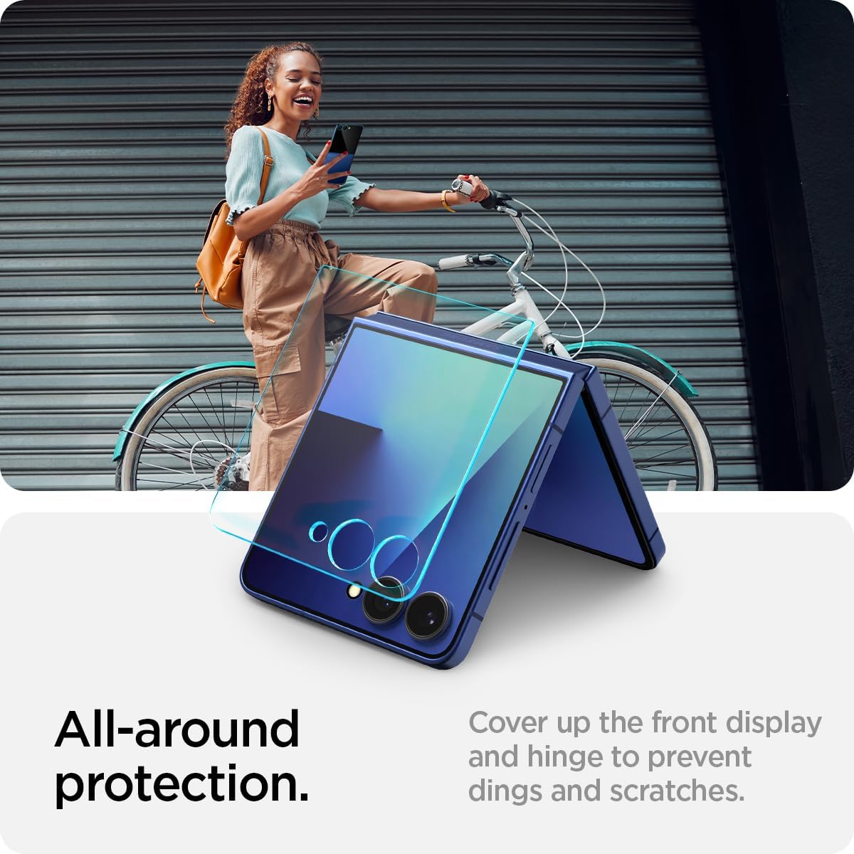 Thumbnail 4 de Spigen Glas.tR EZ Fit verre trempé pour Samsung Galaxy Z Flip7 (2 pièces) – dureté 9H, kit d’installation inclus