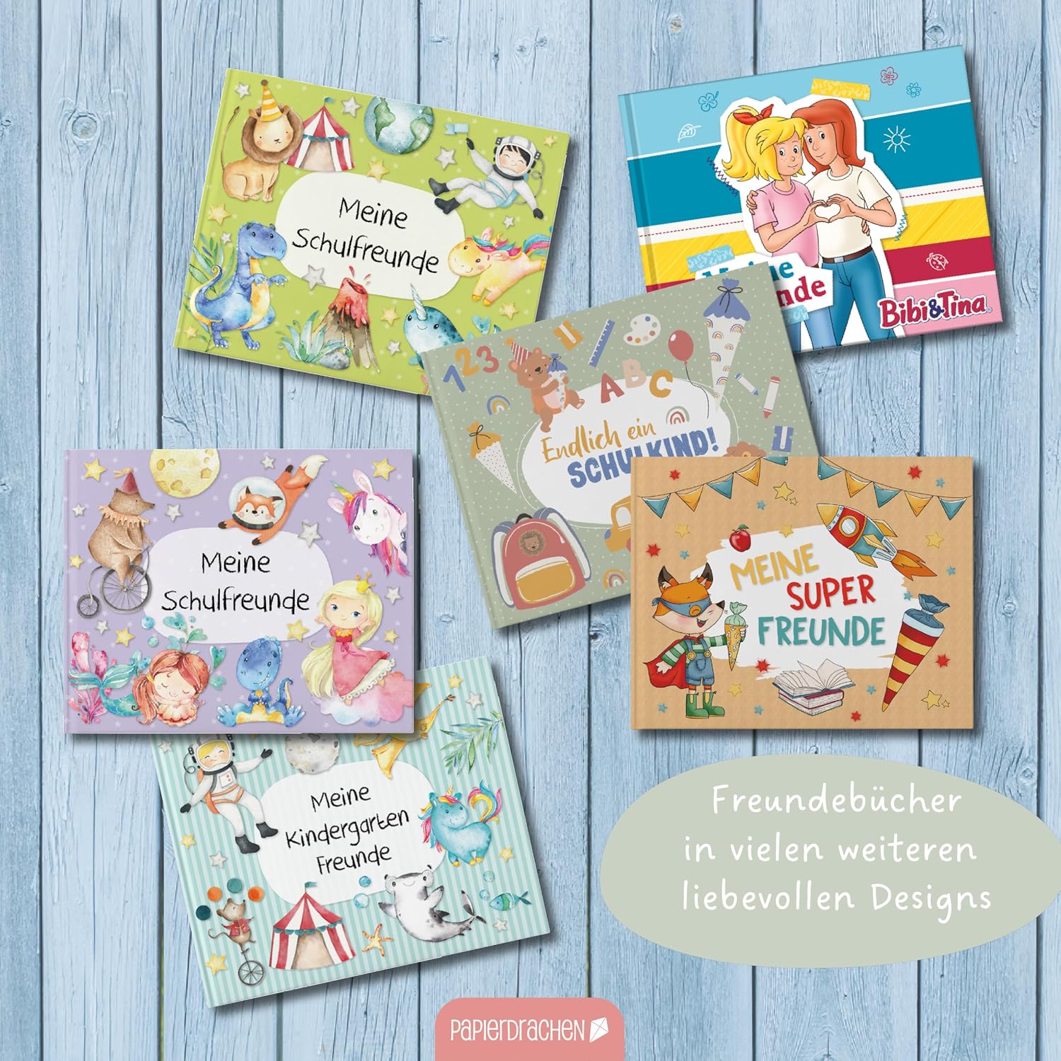 Thumbnail 6 de Papierdrachen Freundebuch Set 6 für Schule