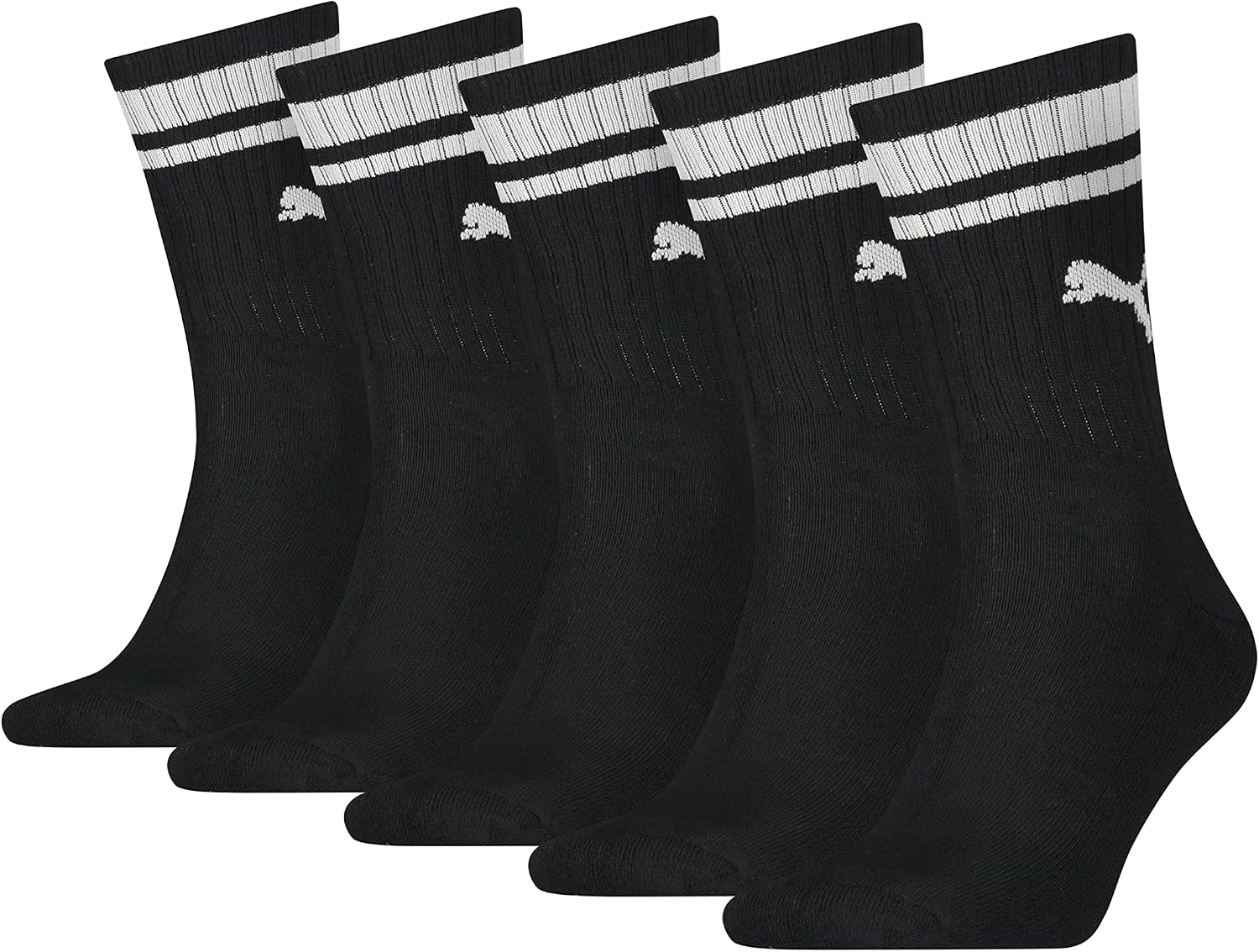 Detalle de PUMA Crew Calzini Unisex Adulto (Pacco da 5): comfort e morbidezza per ogni passo