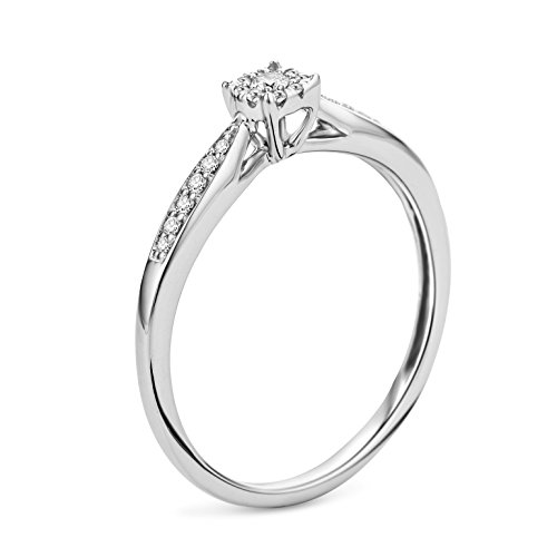 Thumbnail 2 de Anillo para mujer Orovi en oro blanco 9K con diamantes 0,2 ct — diseño atemporal y lujo discreto