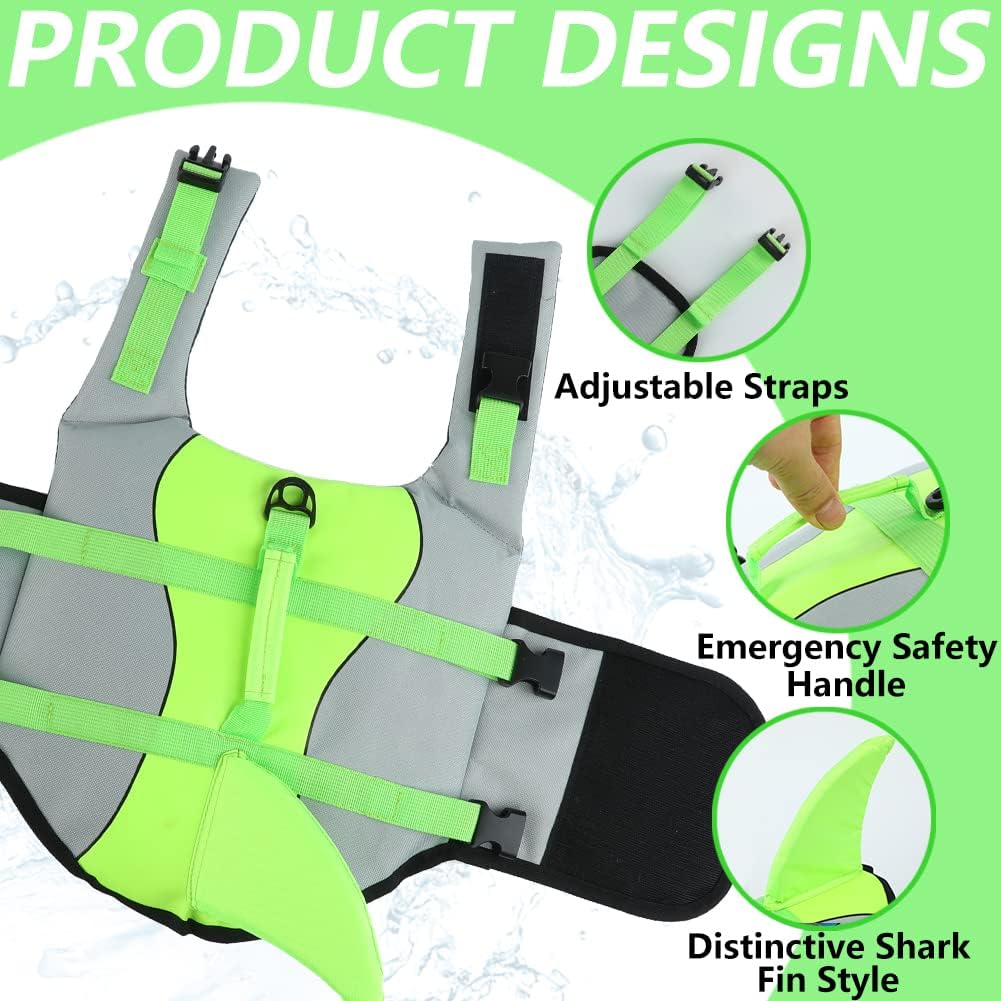 Detalle de EMUST Dog Life Jacket – Adjustable Small/Medium/Large for Water Safety
