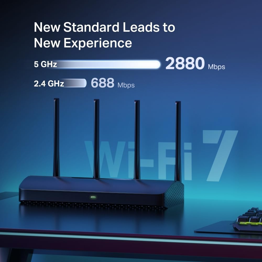 Detalle de MERCUSYS MR27BE WiFi 7 router 3600 Mbps