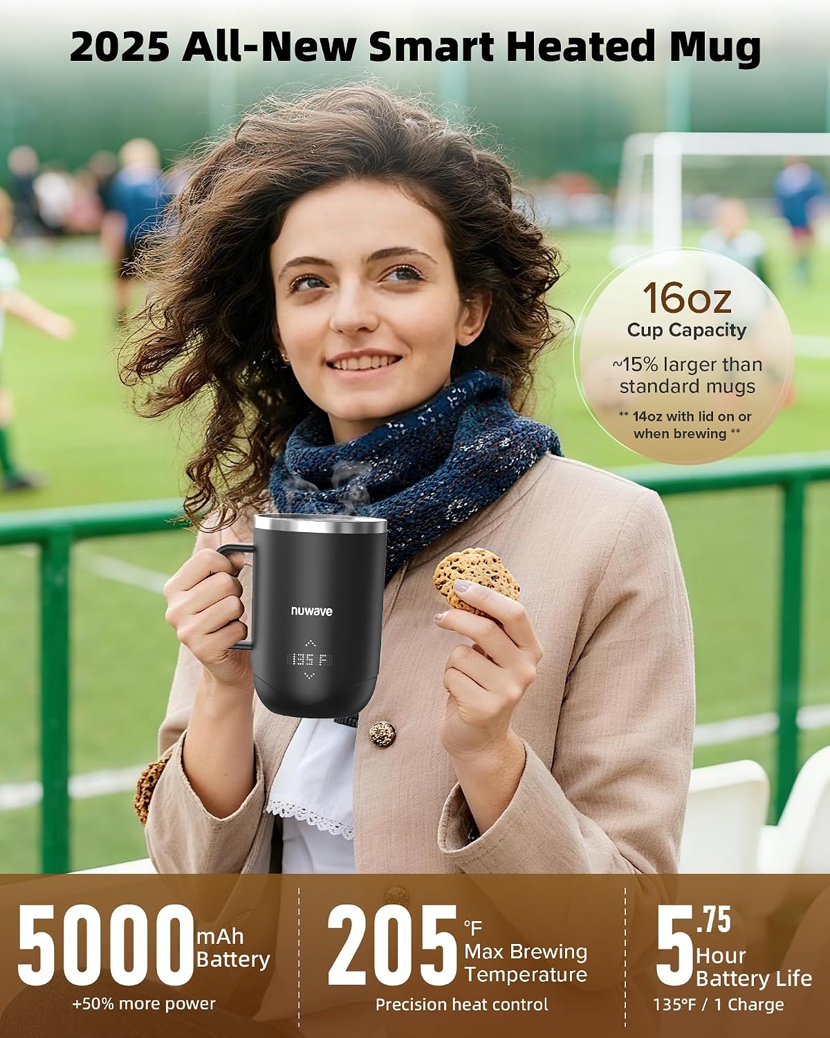Thumbnail 1 de Nuwave Smart Heated Coffee Mug 16oz