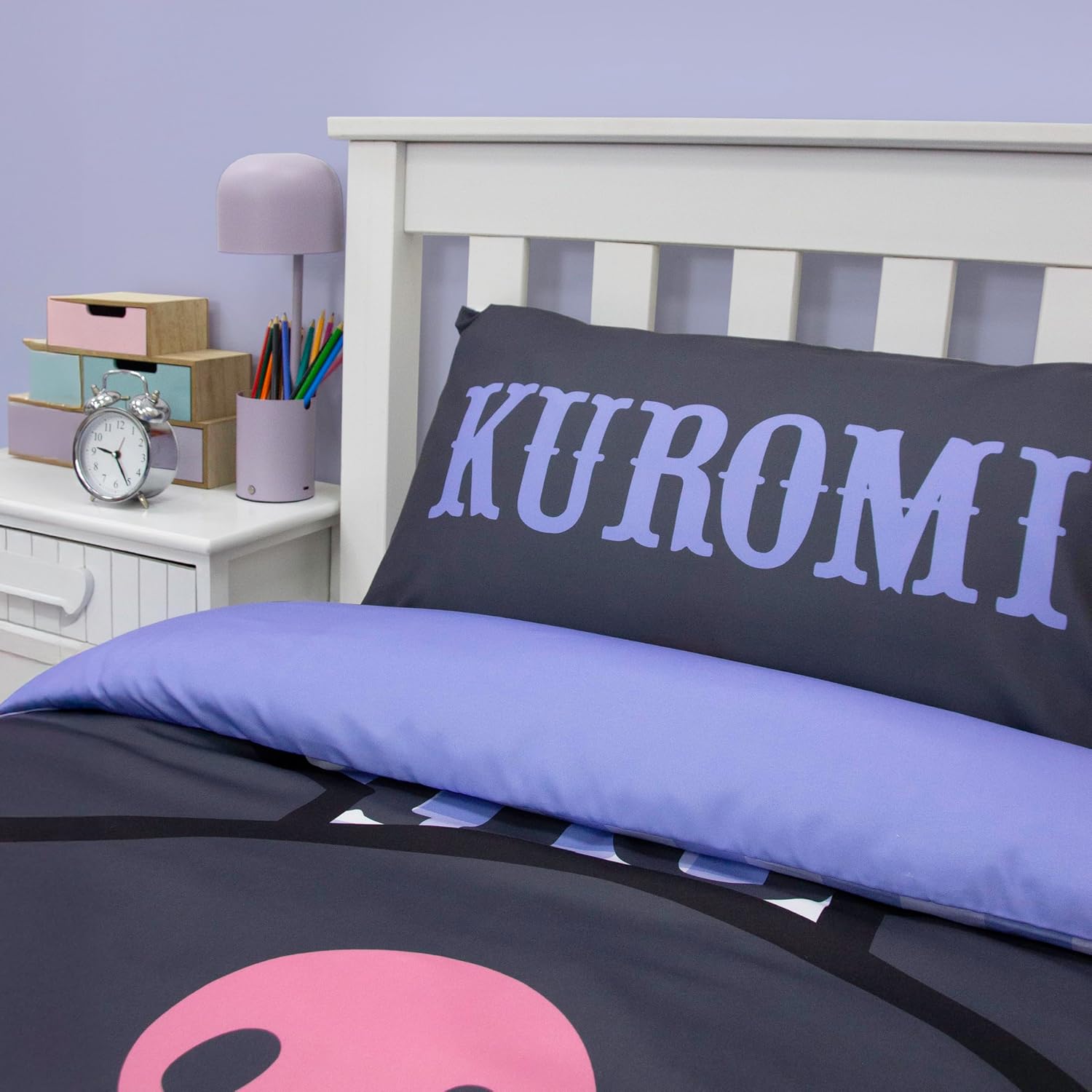Detalle de Parure de lit Simple Hello Kitty – Kuromi Réversible (135 x 200 cm)