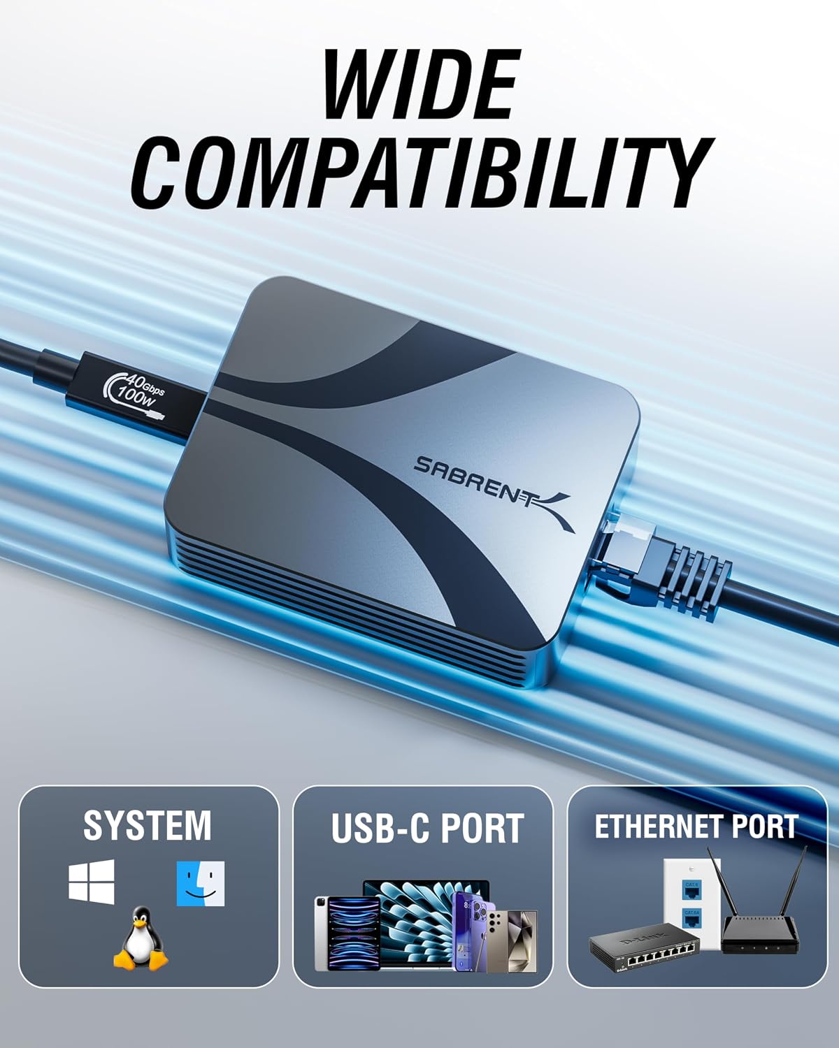 Thumbnail 6 de SABRENT NT-P10G USB4 10GbE Adapter