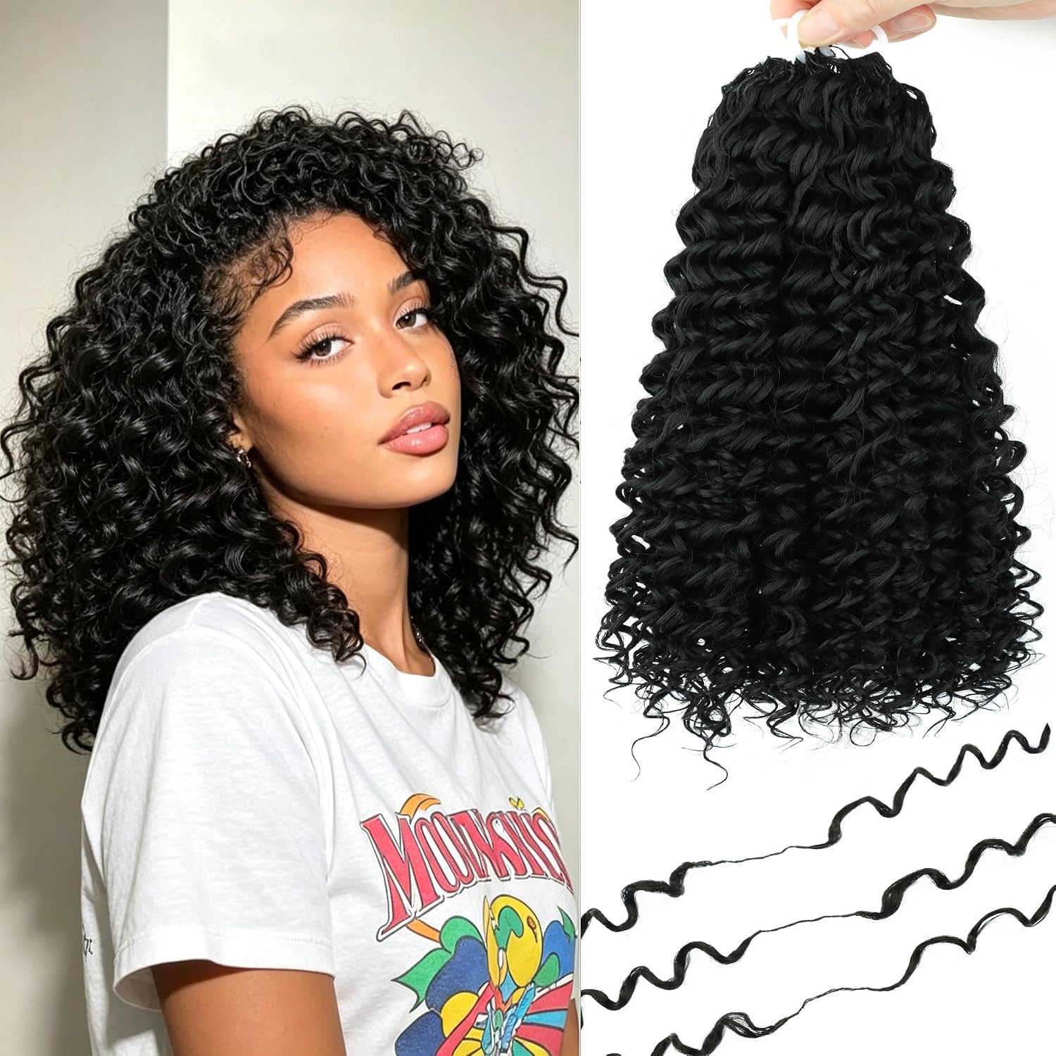 Detalle de Miracle Knots Crochet Hair, 16-Inch