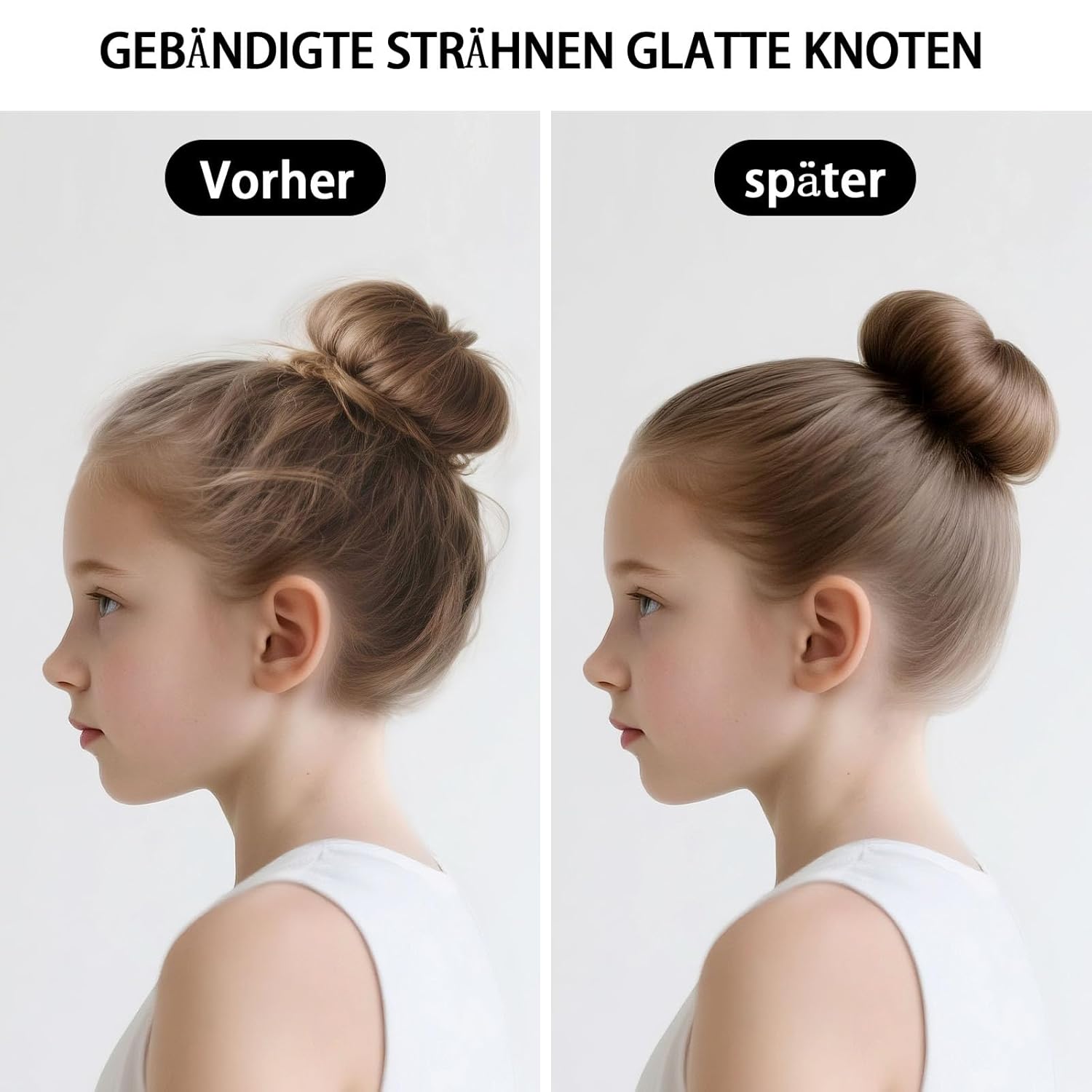 Detalle de SWEET VIEW Haarwachs-Stick & Haarbürsten – glatte Flughaare, Frizz-Kontrolle und elegante Dutt- oder Pferdeschwanz-Frisuren