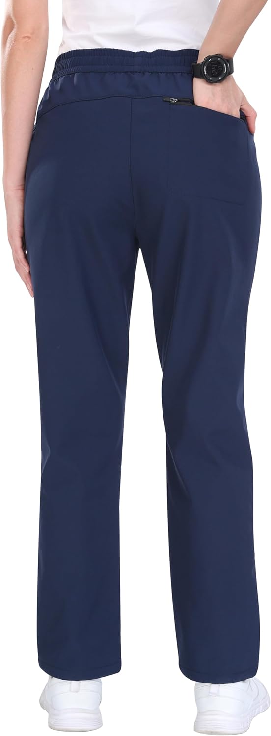 Detalle 2 de MoFiz Women's Fleece-Lined Waterproof Snow Pants with Drawstring Waist
